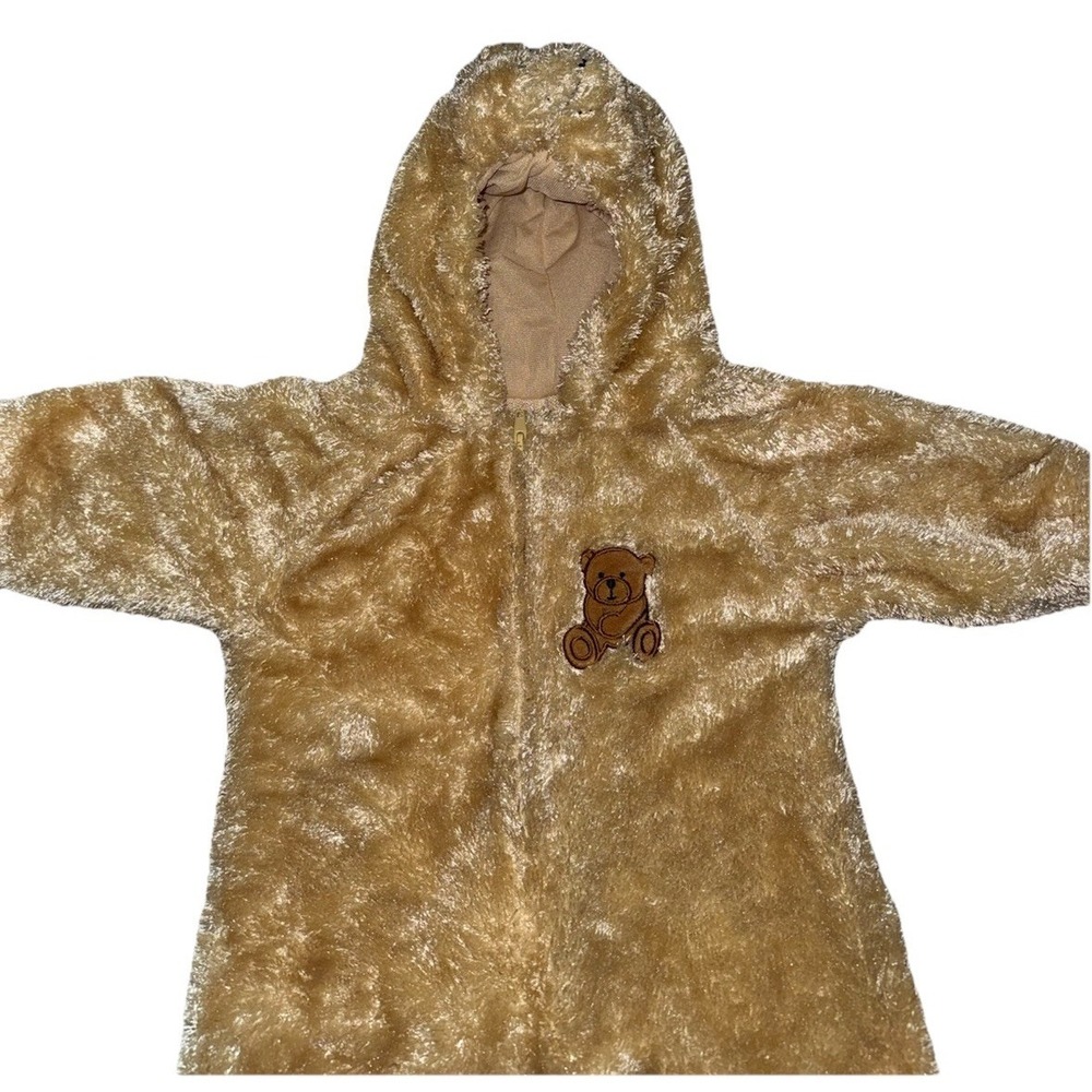 Fuzzy Bear Outfit One Piece Jumper Zoos Brown 12-18 Months - Picture 4 of 5